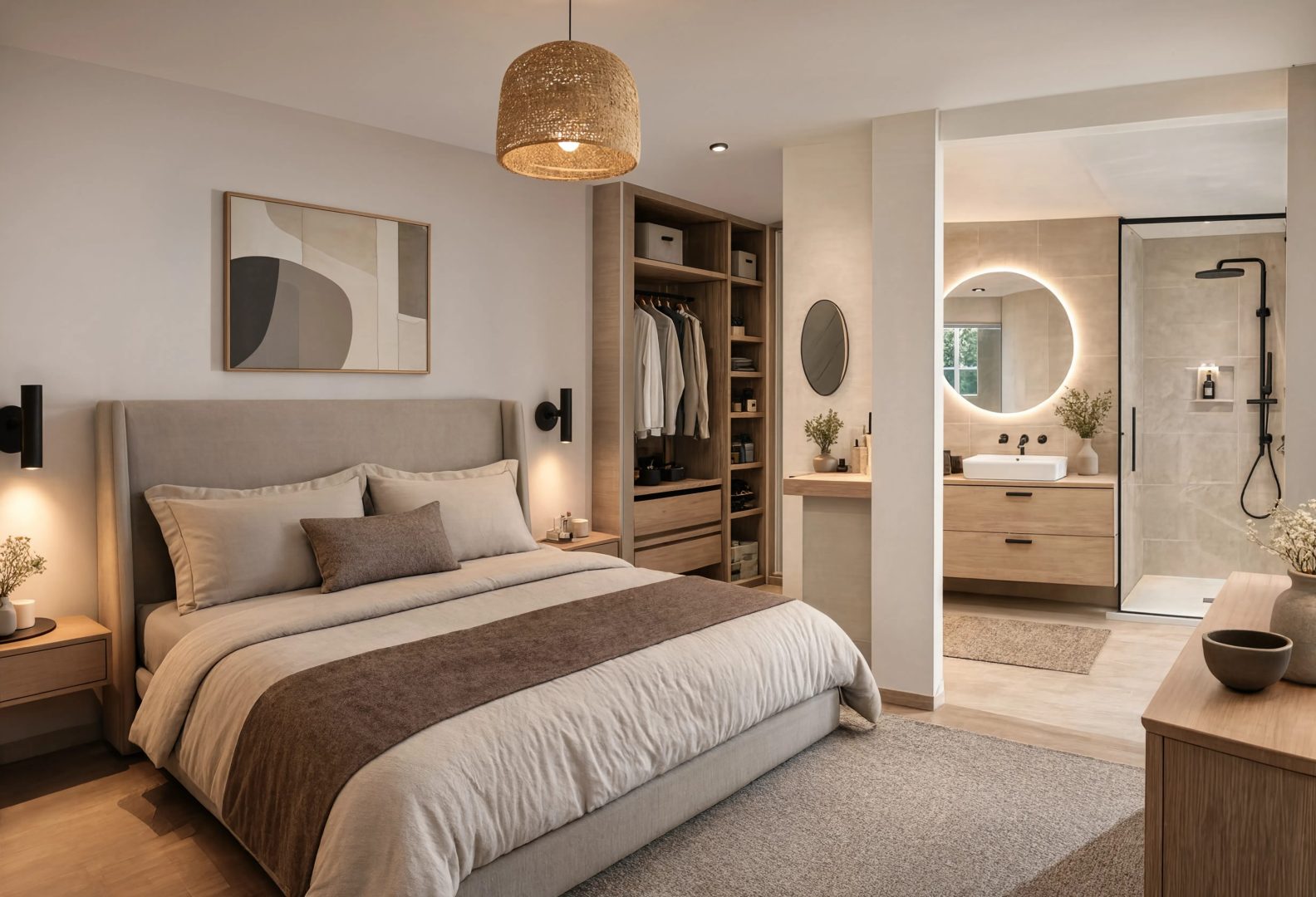 suite parentale moderne dressing salle eau
