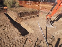 fouilles des fondations terrassement pelle mécanique